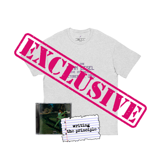 exclusive first concert t-shirt + 'the principle' writing draft + SWTTS! signed cd